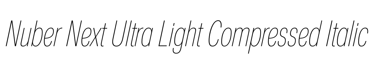Nuber Next Ultra Light Compressed Italic